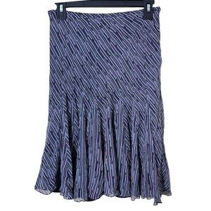Alfani A-Line Geometric Silk Skirt Size 2 Petite